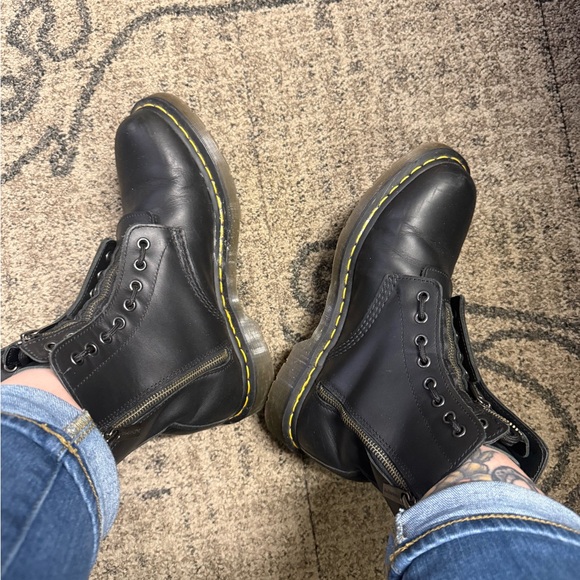 Dr. Martens Black Combat Boots - Picture 2 of 4
